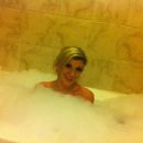 Sara Jay taking a bubble bath