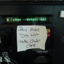 If the pump is broken, let someone ELSE make the sign!