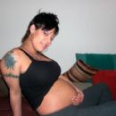 Former adult film star Jazmine Cashmere showing off her pregnancy