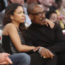 Eddie Murphy and friend attend game