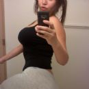 Mirror in the bathroom countertop booty