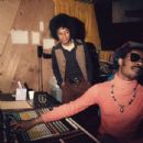 A 16-year old Michael Jackson and Stevie Wonder in the studio, 1974