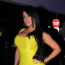 She's wearing that skin-tight dress!