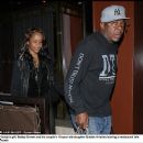Bobbi Kristina and Bobby Brown leaving restaurant