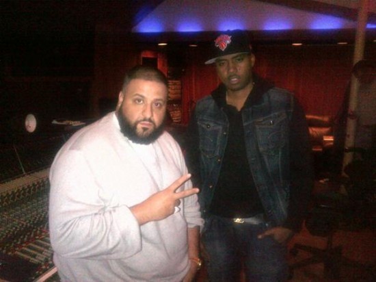 DJ Khaled and Nas in the studio