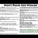 Men's Rules For Women
