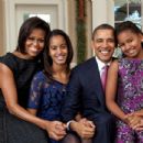 President Barack Obama, First Lady Michelle Obama and their daughters, Sasha and Malia