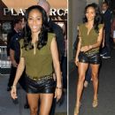 Jada Pinkett Smith showed off her toned legs in a pair of leather shorts as she made an appearance on the “Today” show this morning.