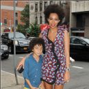 Solange and her son attends the Stella McCartney 2013 Spring Presentation in New York