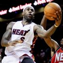 Lebron shooting a layup