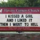 Kissing = a trip to hell?
