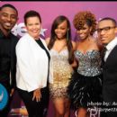 BET CEO Debra Lee with new 106 & Park Hosts Shorty Da Prince, Paigion, Miss Mykie, and Bow Wow