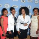 Oprah Winfrey with some of the first graduates of her South African based Leadership Academy for Girls