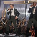 Justin Timberlake and Jay-Z performing Suit & Tie at the 2013 Grammys
