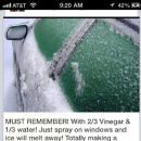 Great tip for quickly de-icing your vehicle