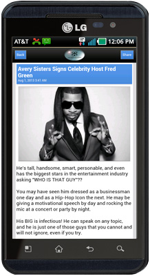 Avery Sisters Entertainment, PR Android App