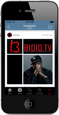 Bidio TV iPhone App