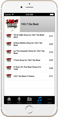 103.7 Da Beat iPhone App