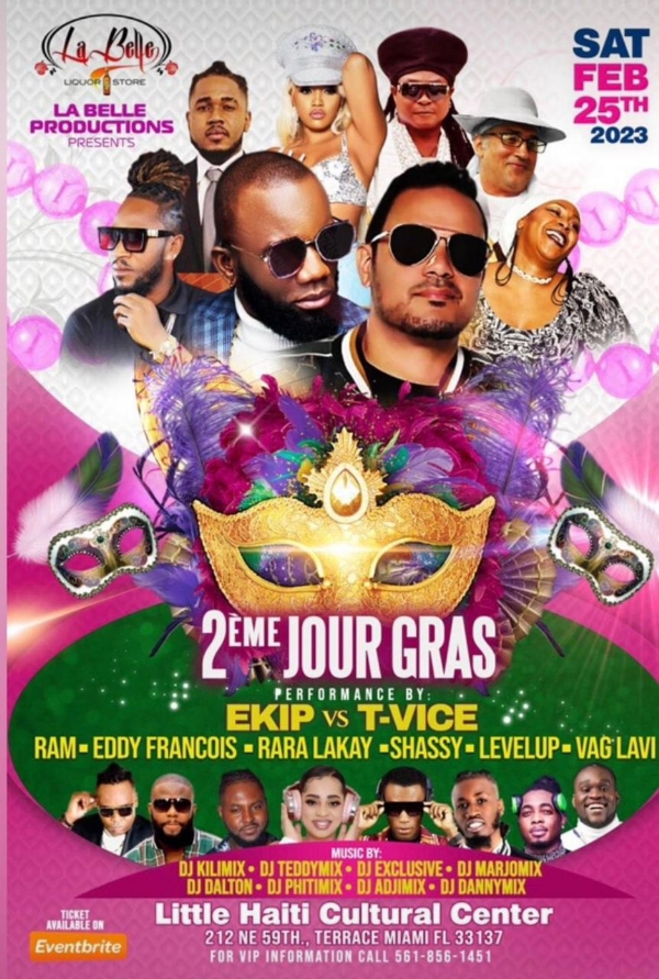 OPEN DJ KILIMIX APP: Ekip vs T-vice (2eme Jour Gras) Saturday Feb 25th 2023 with DJ Kilimix