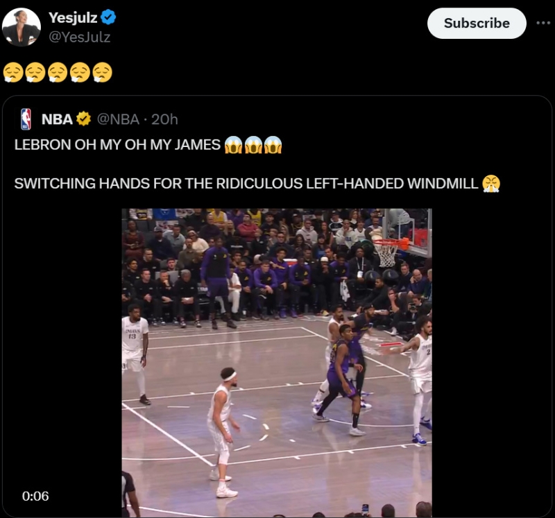 LeBron James' Incredible Highlight Has YesJulz In Awe And The Internet Reigniting Their Affair Rumor