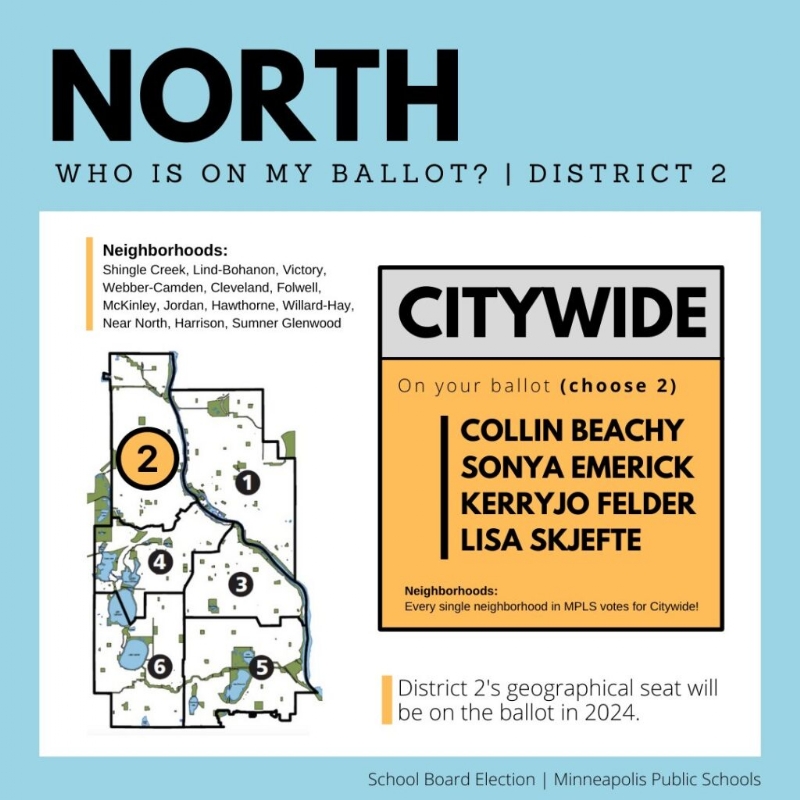 Who is on my ballot for mps school board 