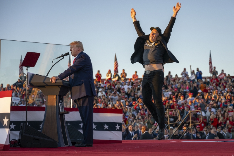 Elon Musk Declares Himself "Dark MAGA" While Jumping For Joy During Donald Trump's Return To Pennsyl