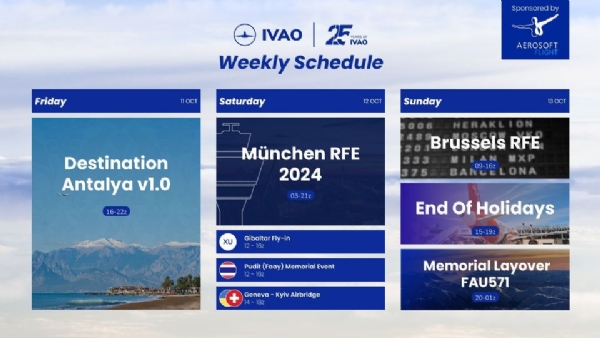 IVAO's Weekly Event Schedule: Antalya, Munich, Brussels, and More!
