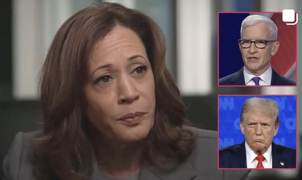 CNN & Anderson Cooper Face Backlash For Holding Kamala Harris To A 'Higher Standard' During Town Hal