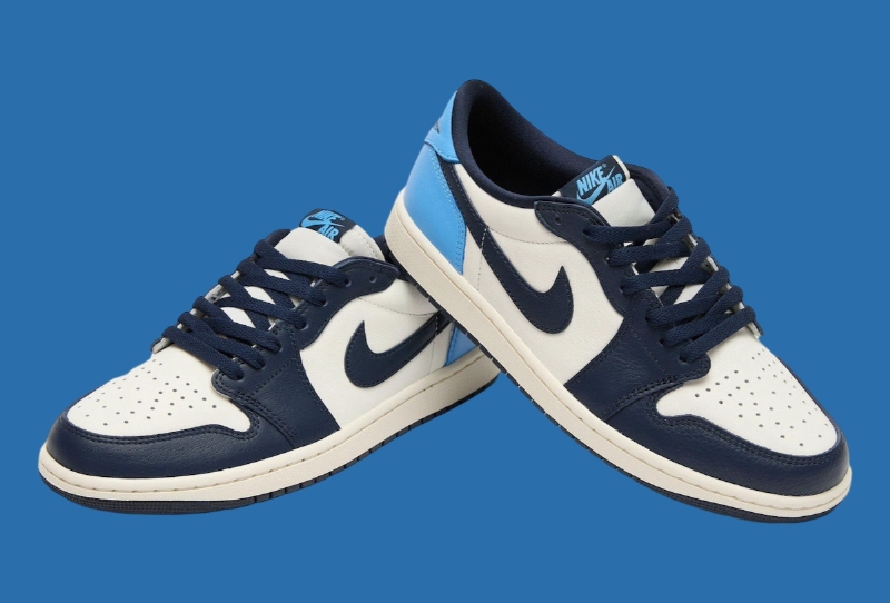 Air Jordan 1 Low OG Combines UNC Blue With "Obsidian" Tones