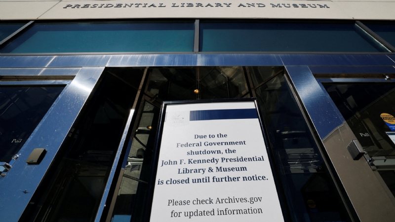 'Bummed' Visitors Are Turned Away From Closed Presidential Library