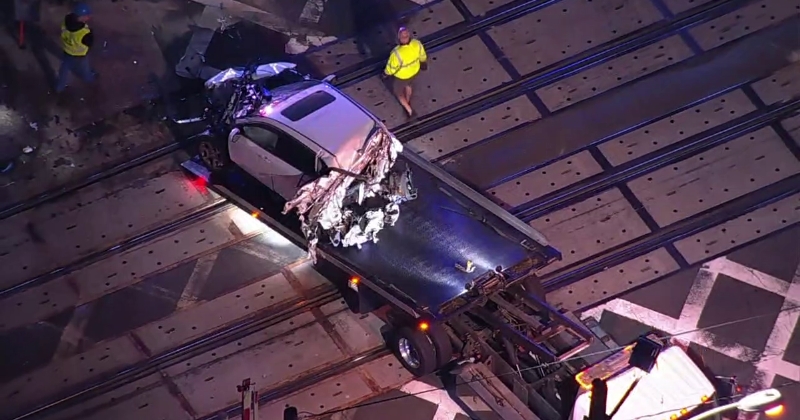 NJ Transit delayed after train smashes into car on tracks in Ramsey