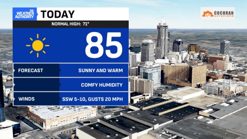 Warm streak not done; tracking needed rain chance in central Indiana