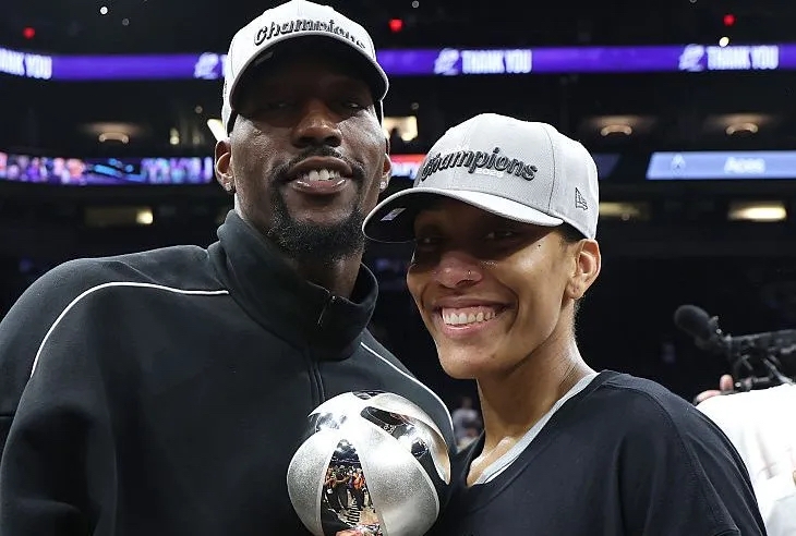 A'ja Wilson's Post-Game Moment With Bam Adebayo Is The 'Love & Basketball' Energy We Need