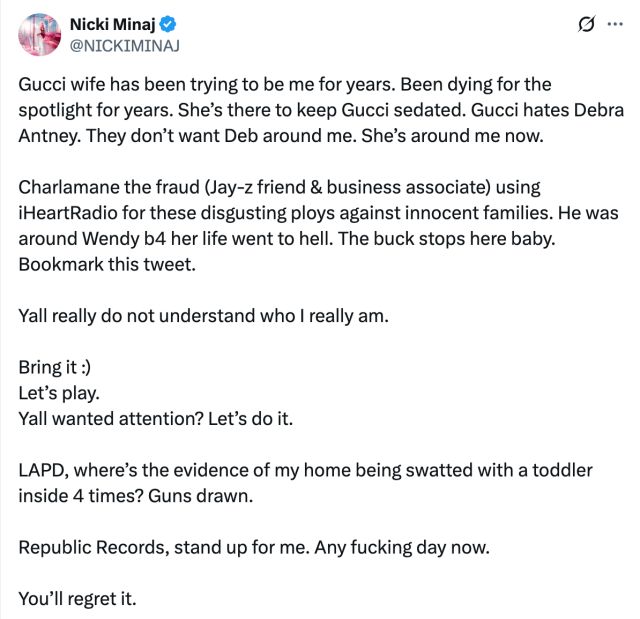 Nicki Minaj Drags Gucci Mane's Wife Keyshia Ka'oir Into Explosive Feud With JAY-Z