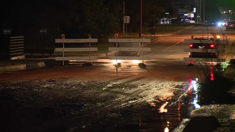 Part of busy north Oklahoma City road shut down due to water main break