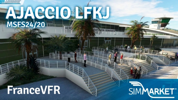 France VFR Brings Ajaccio Napoleon Bonaparte Airport (LFKJ) to Life in Microsoft Flight Simulator