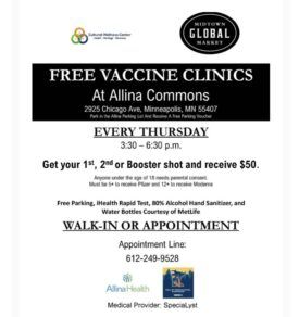 Vaccine Clinics Booster shot available.