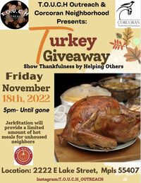 Turkey Giveaway Friday, November 18th (see details below)