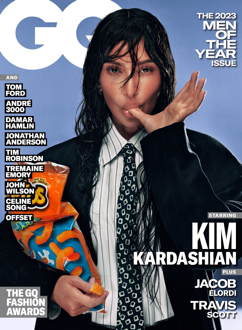 Kim Kardashian Trades Her SKIMS For A Suit On The Cover Of GQ's 'Men Of The Year' Issue, Kopious Kom