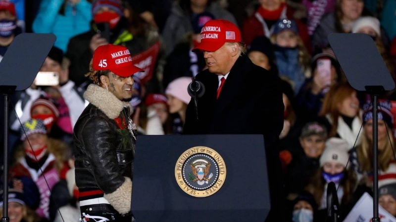 Lil Pump Takes Donald Trump Support To Next Level With New Hairstyle