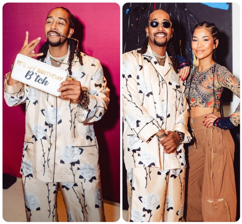 Skivvy Sizzling Scorpio Omarion Celebrates 40th Birthday With Family & Friends Including Jhene Aiko,