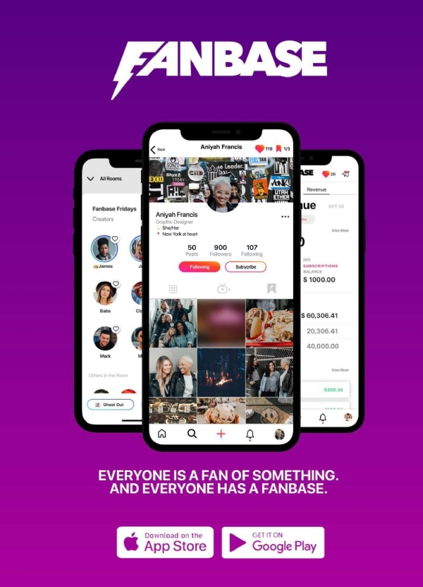 DOWNLOAD THE NEW SOCIAL MEDIA APP FANBASE! @fanbase
