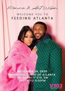 Monica and Ant Wilson Partner With V-103 to Feed Atlanta This Thanksgiving