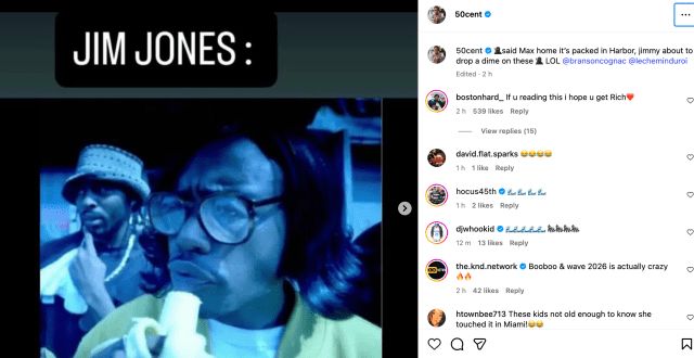 50 Cent Trolls Jim Jones After Max B's Prison Release: "Jimmy About To Drop A Dime"