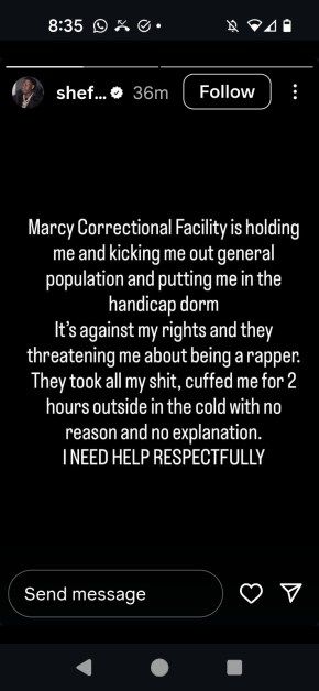 Sheff G Says He's Being Abused In Prison, Dumped in Handicap Dorm