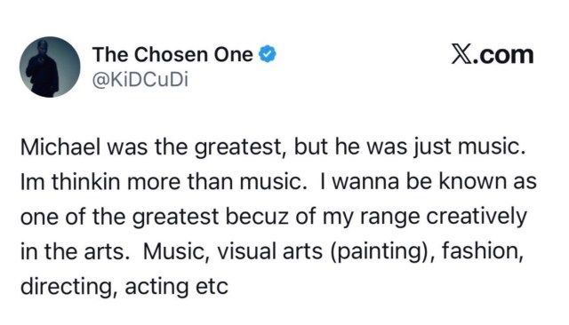 Kid Cudi Slammed After Saying Michael Jackson Was "Just Music"