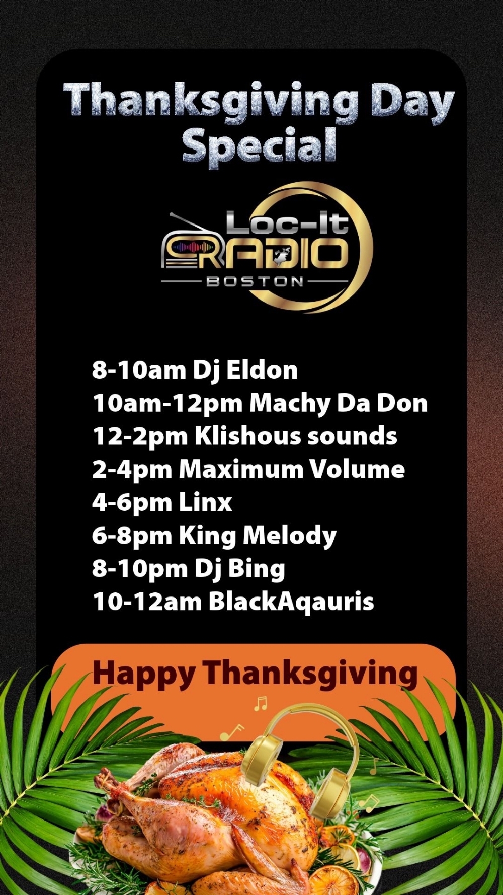 Happy Thanksgiving To One An All