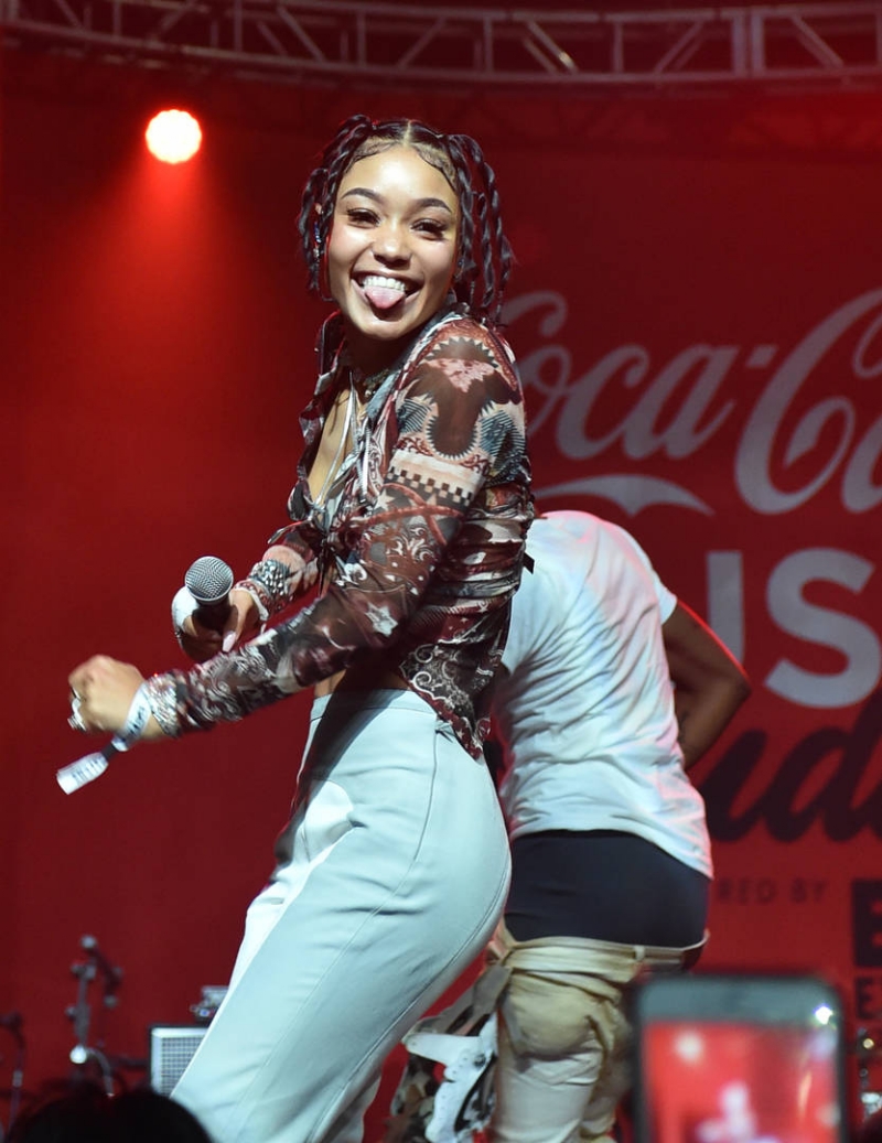 Blueface & Coi Leray Get Close During Lunch Date At Harold's Chicken