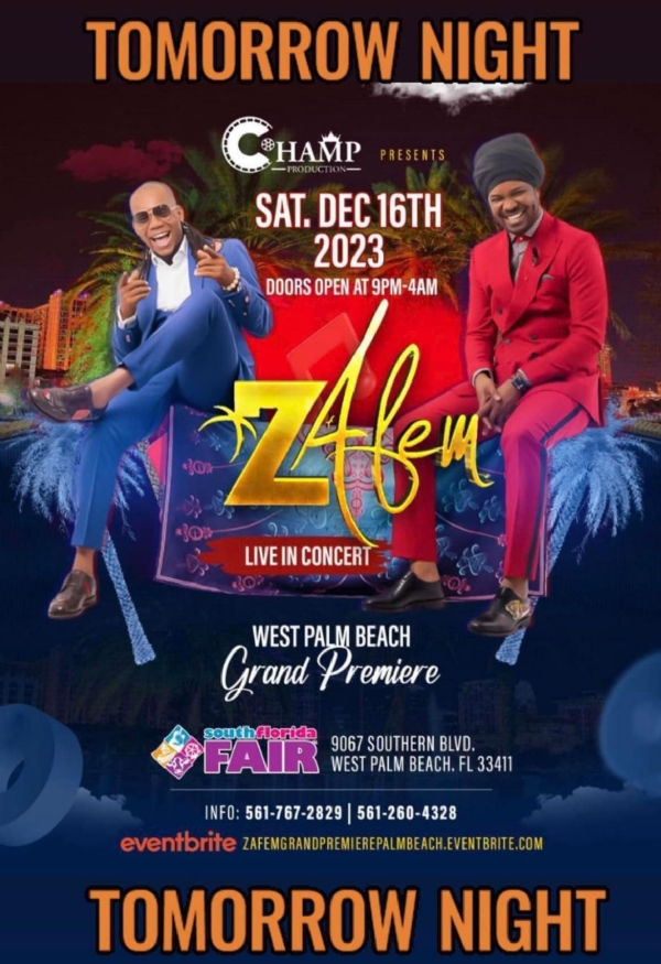 You are invited - Tomorrow night - ZAFEM AP JWE nan South Florida Fair -