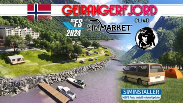 Discover the Majestic Geirangerfjord in Norway with CLI4D Designs for MSFS24
